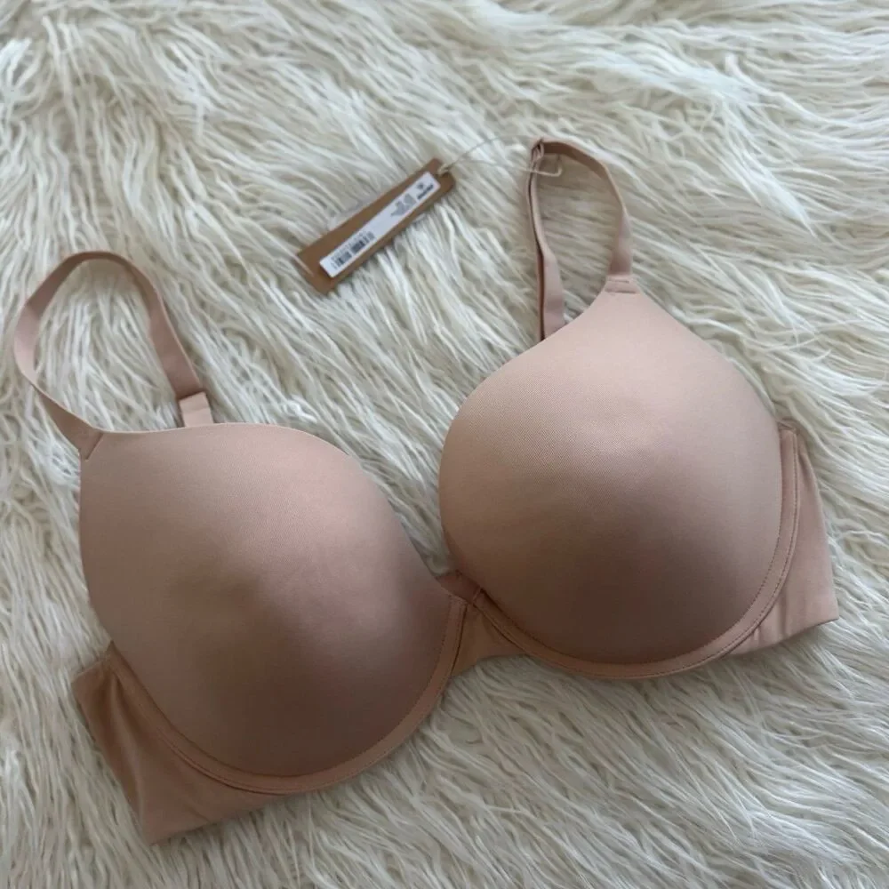 Skims Fits Everybody Push up Demi Bra Clay Size 36DD - Picture 3 of 8